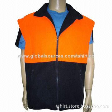 Autumn Men's Work Vest with Zipper Tank Tops, Customized Colors Accepted